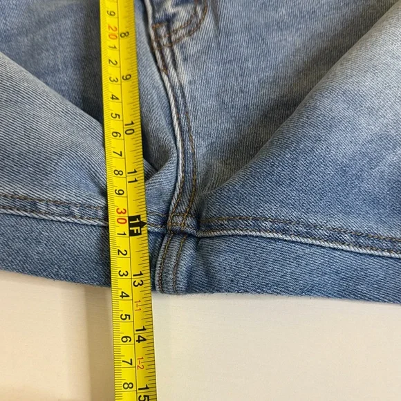 Cello Medium Blue High-Rise Flare Jeans with Knee Distress - Picture 6 of 7